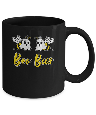 Boo Bees Couple Halloween Costume Funny Bee Ghost Mug-Coffee Mug-11oz Mug-Black