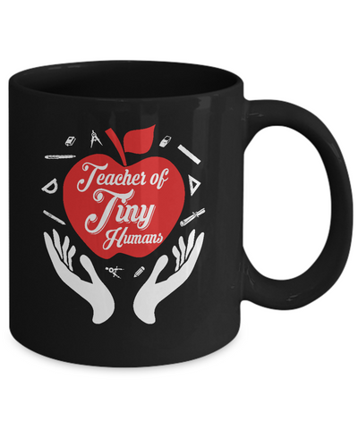 Kindergarten Preschool Teacher Tiny Humans Mug-Coffee Mug-11oz Mug-Black