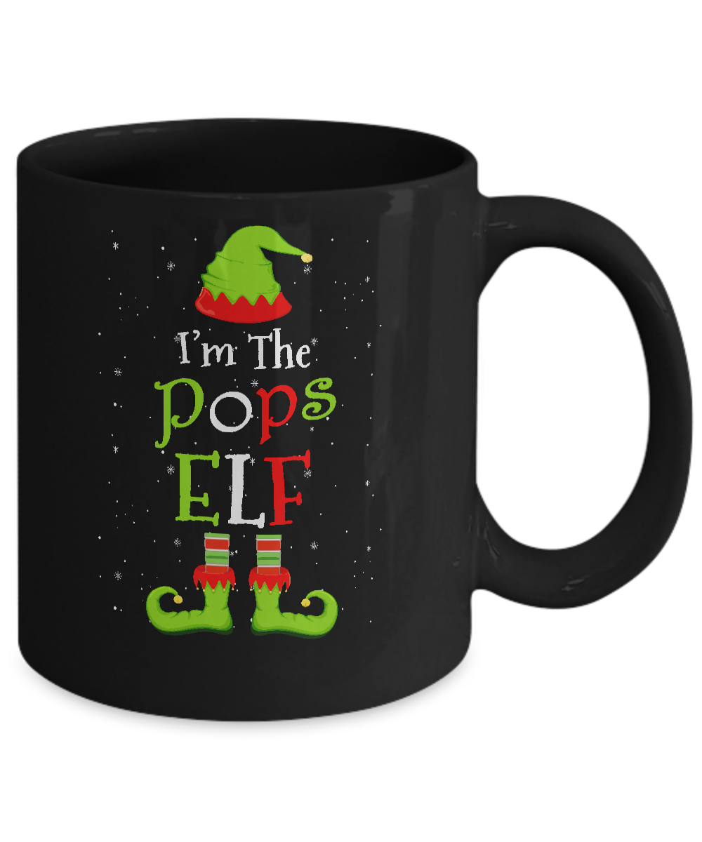I'm The Pops Elf Family Matching Funny Christmas Group Gift Mug-Coffee Mug-11oz Mug-Black