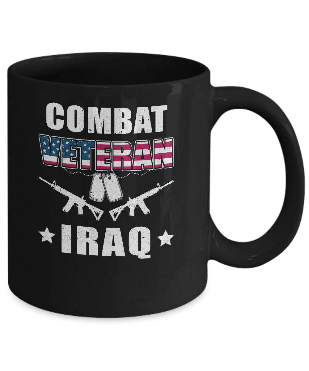 Combat Veteran Iraq Mug-Coffee Mug-11oz Mug-Black