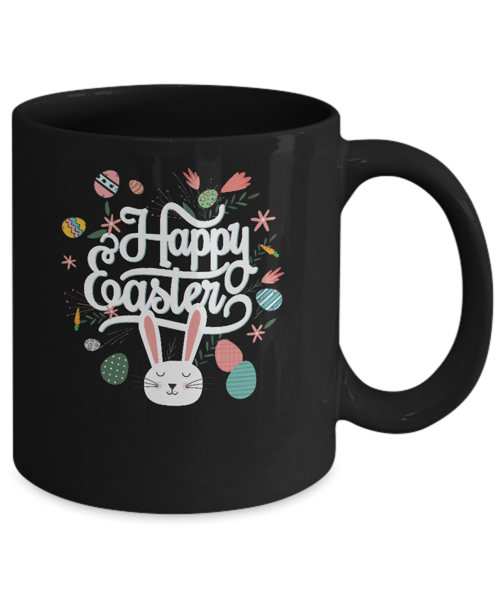 Happy Easter Dinosaur Eggs Mug-Coffee Mug-11oz Mug-Black
