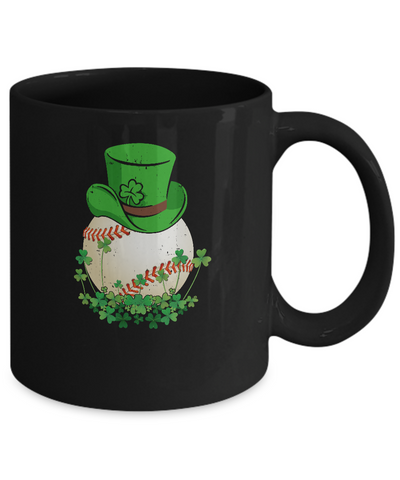 Shamrock Baseball Leprechaun St Patricks Day Mug-Coffee Mug-11oz Mug-Black