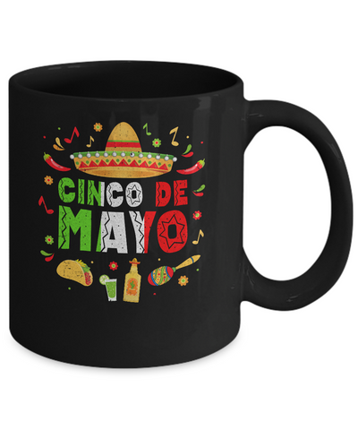 Fiesta Cinco De Mayo Funny Mexican Mexico Gifts Mug-Coffee Mug-11oz Mug-Black