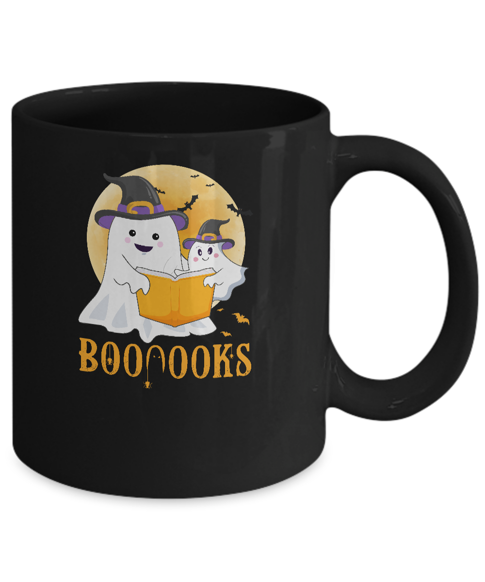 Booooks Halloween Tee Boo Read Books Mug-Coffee Mug-11oz Mug-Black