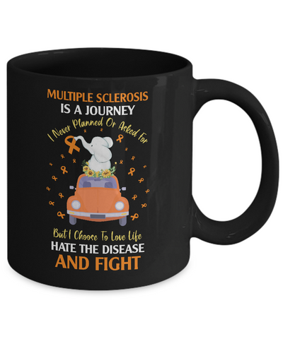 Multiple Sclerosis Awareness Is A Journey Mug-Coffee Mug-11oz Mug-Black