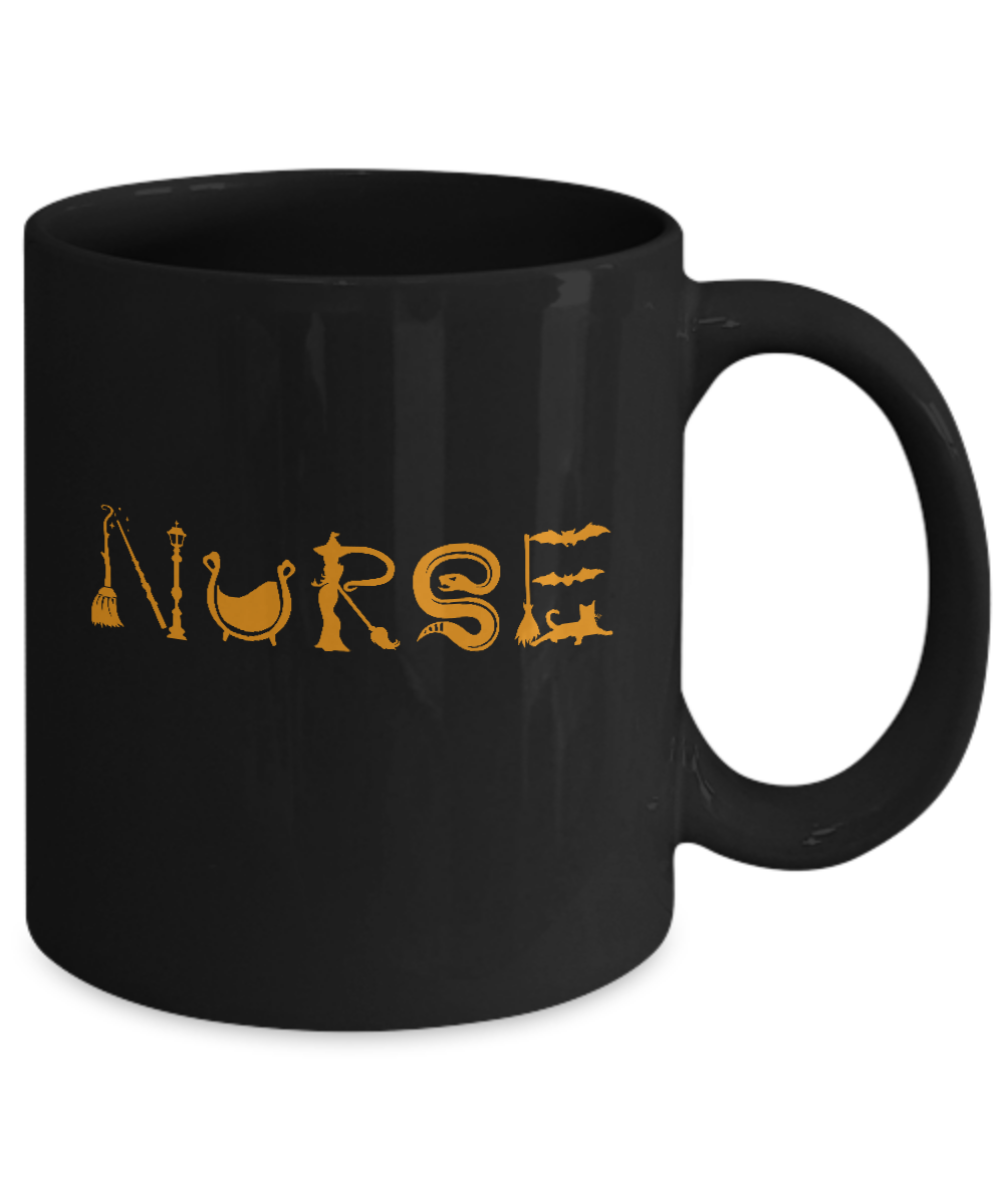Funny Nurse Halloween Mug-Coffee Mug-11oz Mug-Black