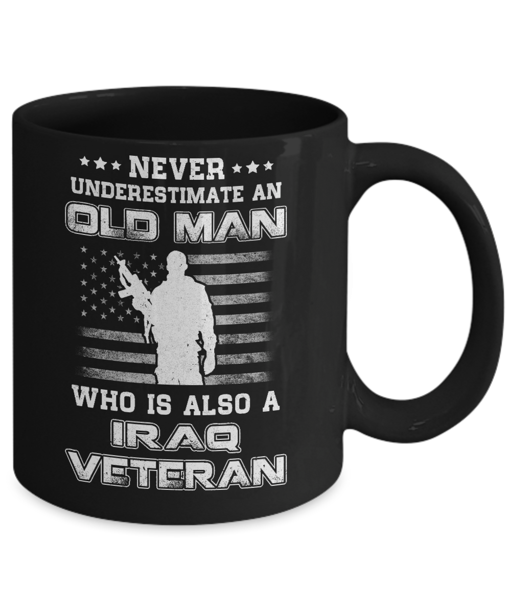 Never Underestimate An Old Man Iraq Veteran Mug-Coffee Mug-11oz Mug-Black