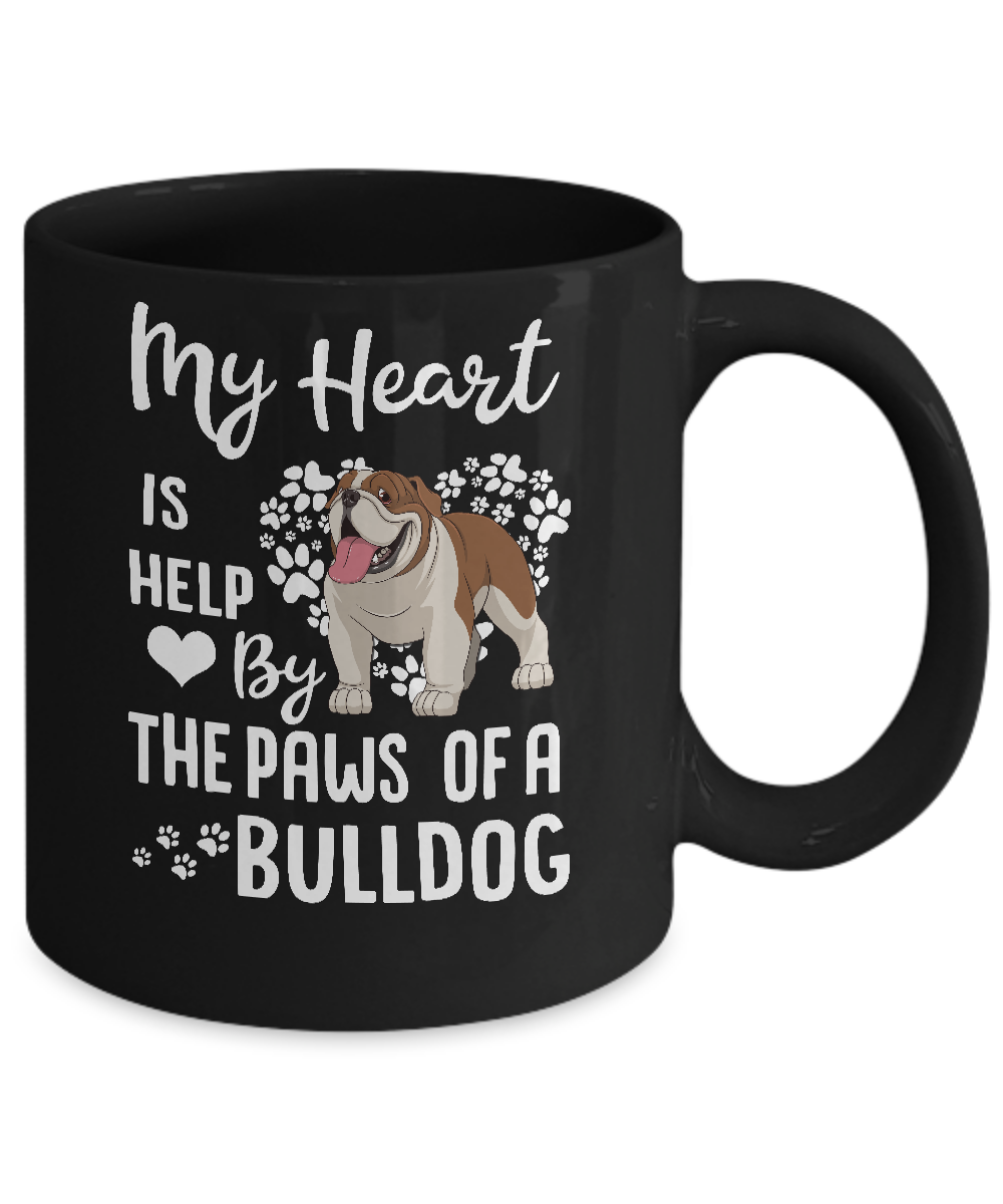 My Heart Is Held By The Paws Of A Bulldog Lover Mug-Coffee Mug-11oz Mug-Black
