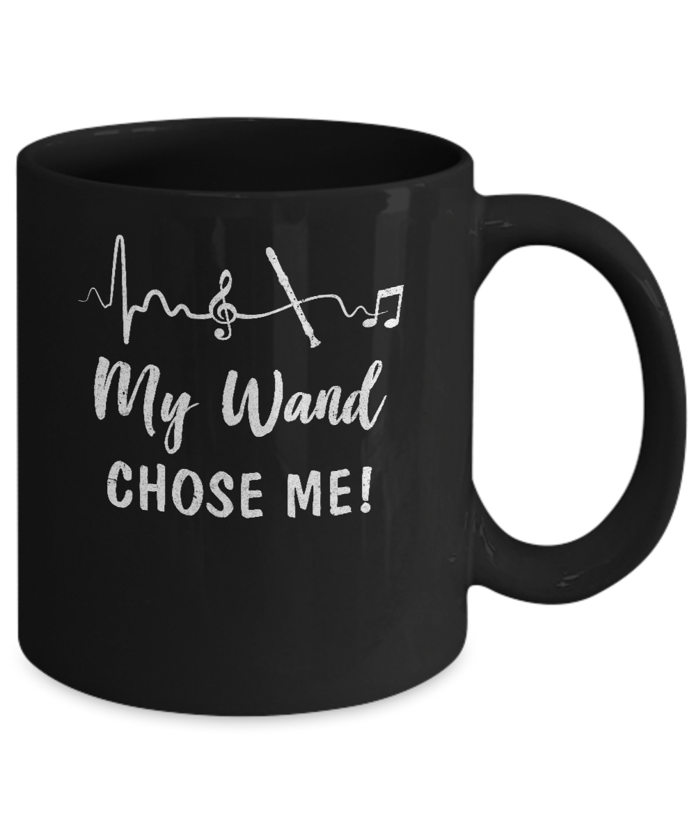 My Wand Chose Me Flute Player Music Mug-Coffee Mug-11oz Mug-Black