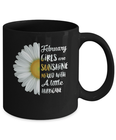 Daisy February Girls Birthday Gifts For Women Mug-Coffee Mug-11oz Mug-Black