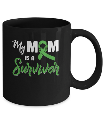 My Mom Is A Survivor Lymphoma Son Daughter Mug-Coffee Mug-11oz Mug-Black