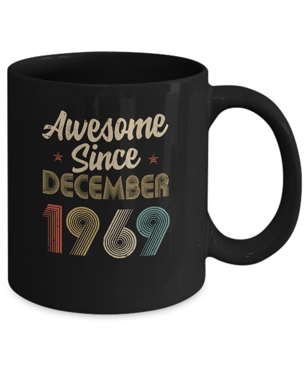 Awesome Since December 1969 Vintage 52th Birthday Gifts Mug-Coffee Mug-11oz Mug-Black