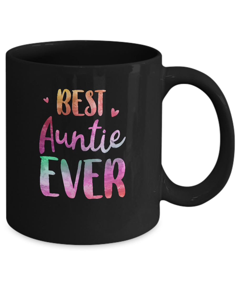 Best Auntie Ever Cute Funny Mothers Day Gift Mug-Coffee Mug-11oz Mug-Black