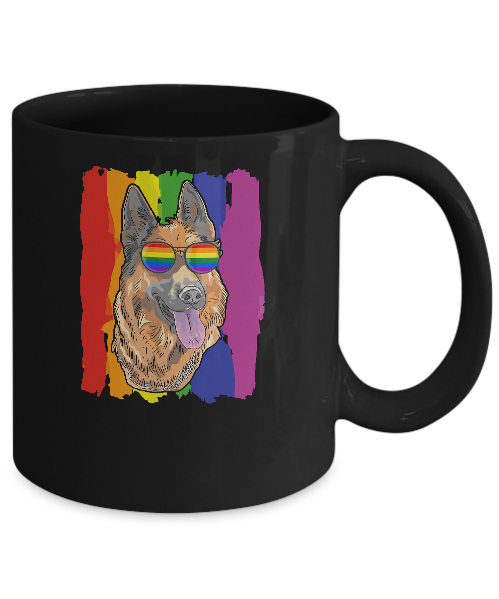 Funny German Shepherd LGBT LGBT Pride Gifts Mug-Coffee Mug-11oz Mug-Black