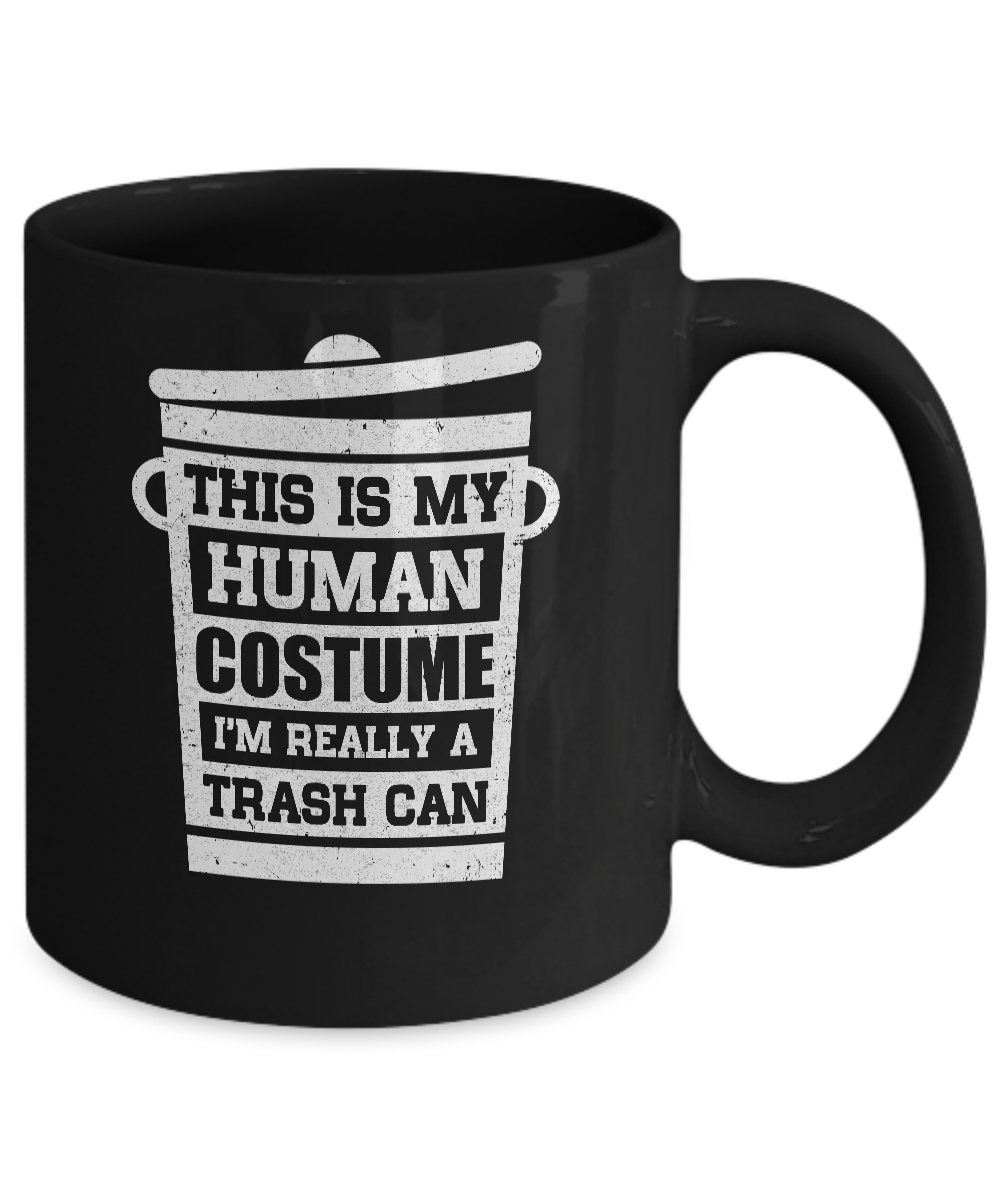 Trash Can Halloween Costume Funny Mug-Coffee Mug-11oz Mug-Black