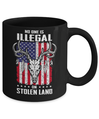 No One Is Illegal On Stolen Land Immigrants Mug-Coffee Mug-11oz Mug-Black