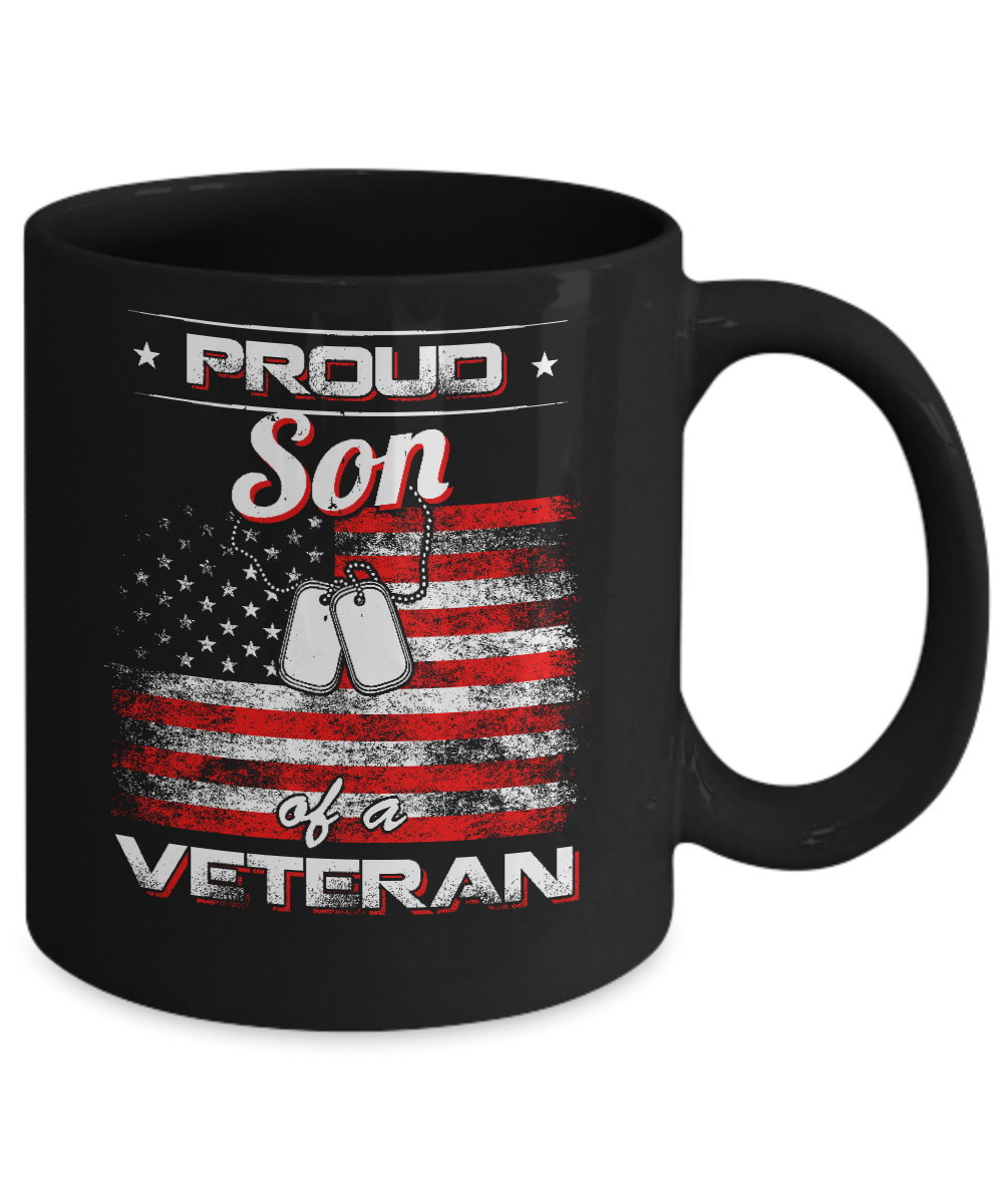 Proud Son Of A Veteran Mug-Coffee Mug-11oz Mug-Black