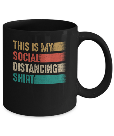 This Is My Social Distancing Vintage Mug-Coffee Mug-11oz Mug-Black