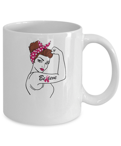 Support Multiple Myeloma Awareness Warrior Believe Mug-Coffee Mug-11oz Mug-White