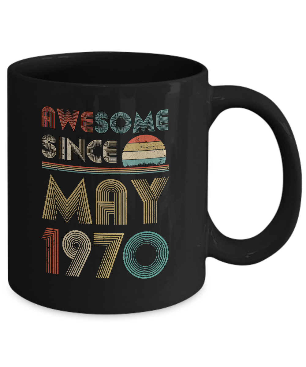 Awesome Since May 1970 Vintage 51th Birthday Gifts Mug-Coffee Mug-11oz Mug-Black
