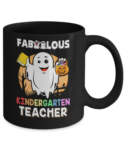 Faboolous Fabulous Kindergarten Teacher Halloween Mug-Coffee Mug-11oz Mug-Black