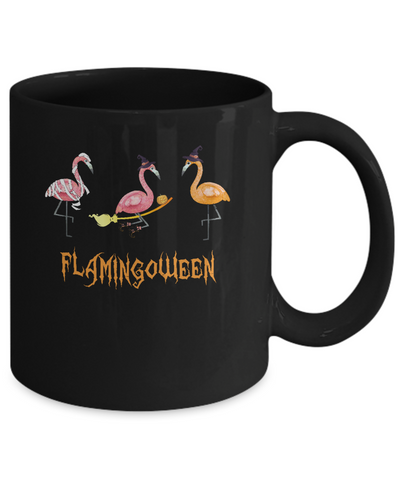 Funny Flamingoween Flamingo Halloween Gifts Mug-Coffee Mug-11oz Mug-Black