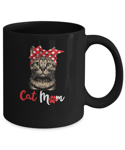 Funny Cat Mom For Cat Lovers Mothers Day Gift Mug-Coffee Mug-11oz Mug-Black