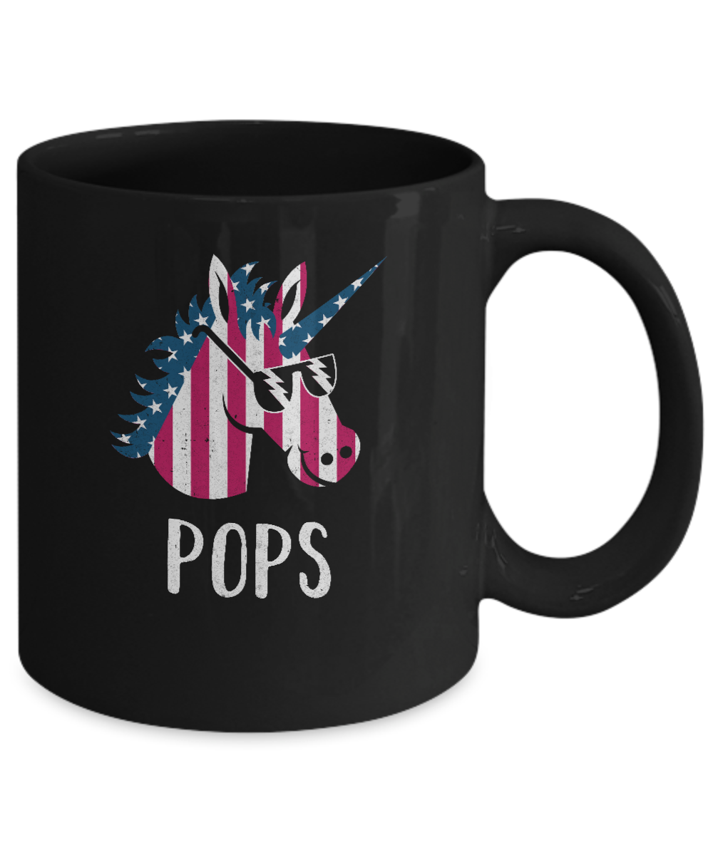 Patriotic Pops Unicorn Americorn 4Th Of July Mug-Coffee Mug-11oz Mug-Black