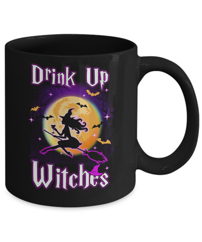 Drink Up Witches Funny Halloween Mug-Coffee Mug-11oz Mug-Black