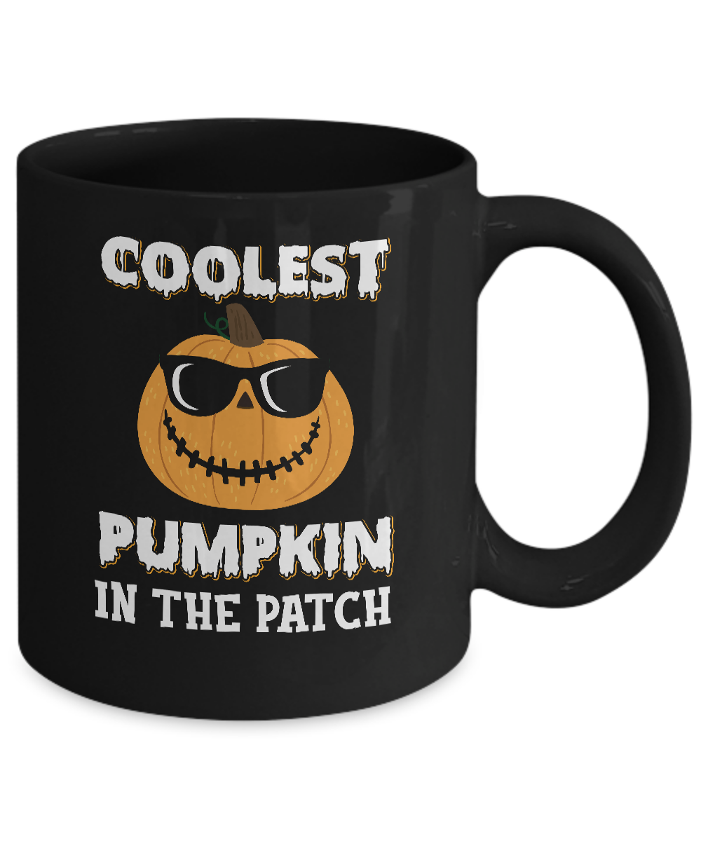 Coolest Pumpkin In The Patch Halloween Costume Gift Mug-Coffee Mug-11oz Mug-Black