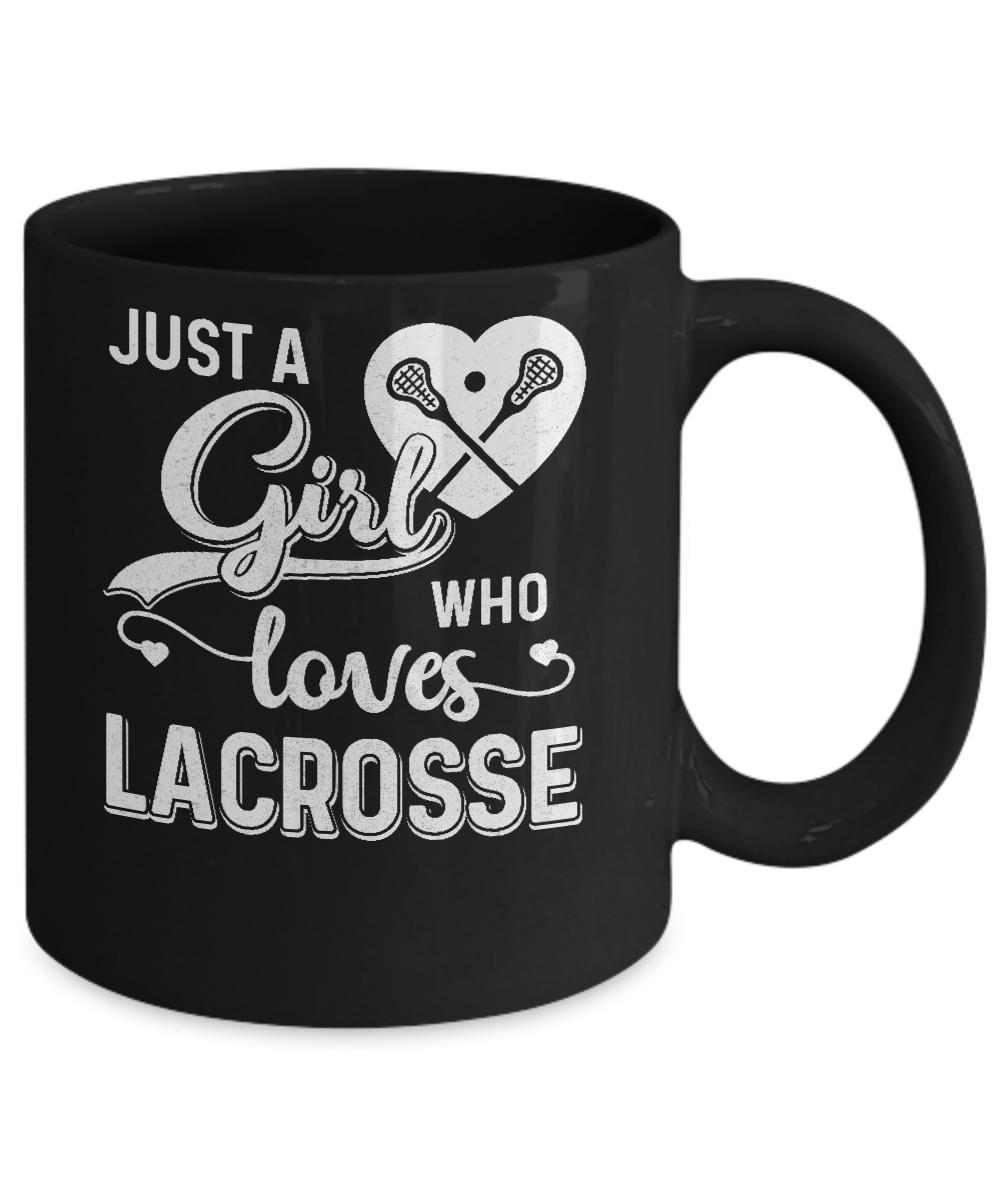 Just A Girl Who Loves Lacrosse Mug-Coffee Mug-11oz Mug-Black