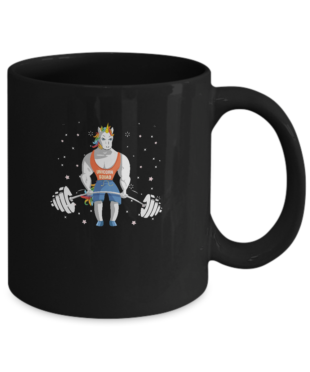 Unicorn Weightlifting Funny Workout Fitness Gym Mug-Coffee Mug-11oz Mug-Black