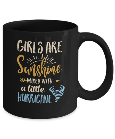 Girls Are Sunshine Mixed Little Hurricane Mug-Coffee Mug-11oz Mug-Black
