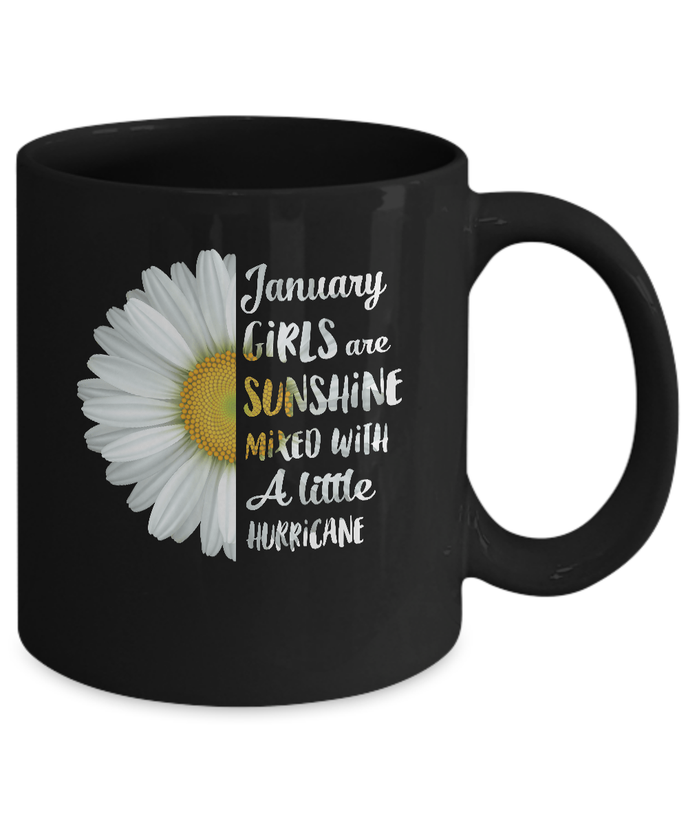 Daisy January Girls Birthday Gifts For Women Mug-Coffee Mug-11oz Mug-Black