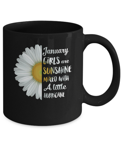 Daisy January Girls Birthday Gifts For Women Mug-Coffee Mug-11oz Mug-Black
