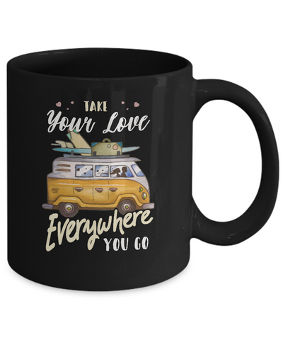 Take Your Love Everywhere You Go Couple Mug-Coffee Mug-11oz Mug-Black