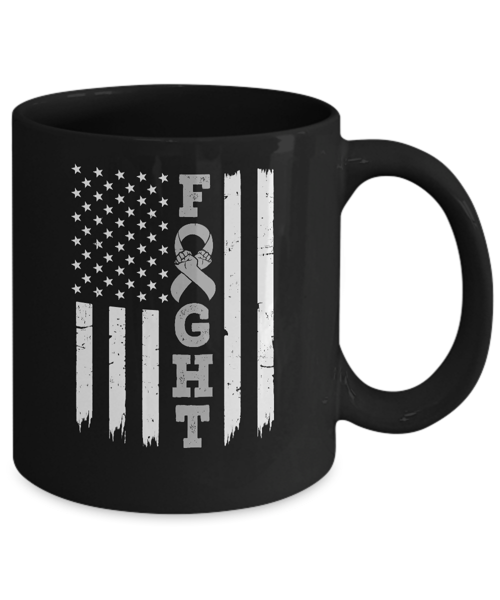 Parkinson's Disease Brain Cancer Awareness American Flag Mug-Coffee Mug-11oz Mug-Black
