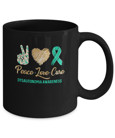 Peace Love Cure Dysautonomia Awareness Mug-Coffee Mug-11oz Mug-Black