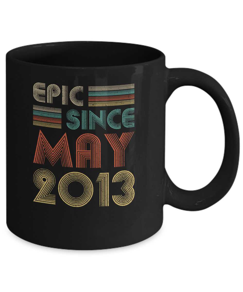 Epic Since May 2013 Vintage 8th Birthday Gifts Youth Mug-Coffee Mug-11oz Mug-Black