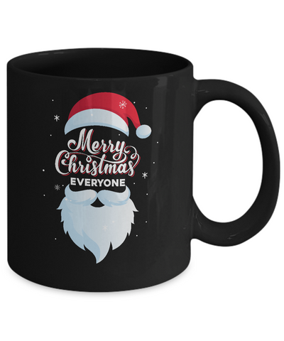 Santa Claus Merry Christmas Everyone Message For Xmas Mug-Coffee Mug-11oz Mug-Black