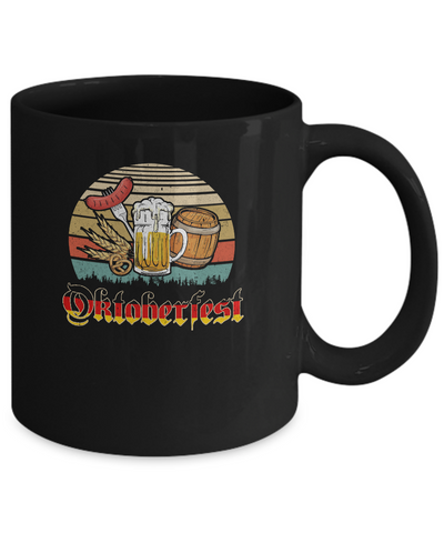 Vintage Oktoberfest Drinking Germany Beer Oktoberfest Mug-Coffee Mug-11oz Mug-Black