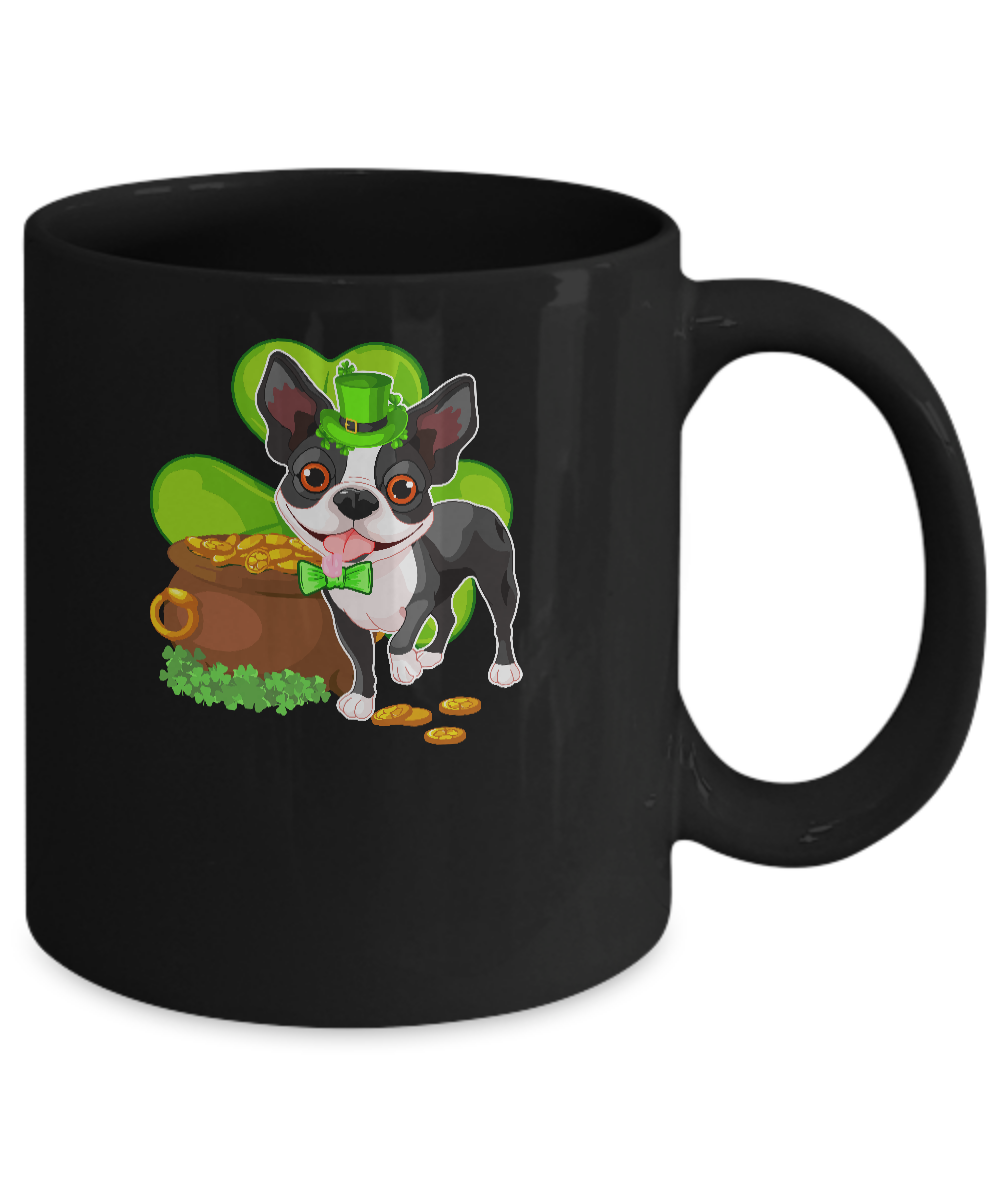 Boston St Patrick's Day Irish Dog Lover Funny Gifts Mug-Coffee Mug-11oz Mug-Black