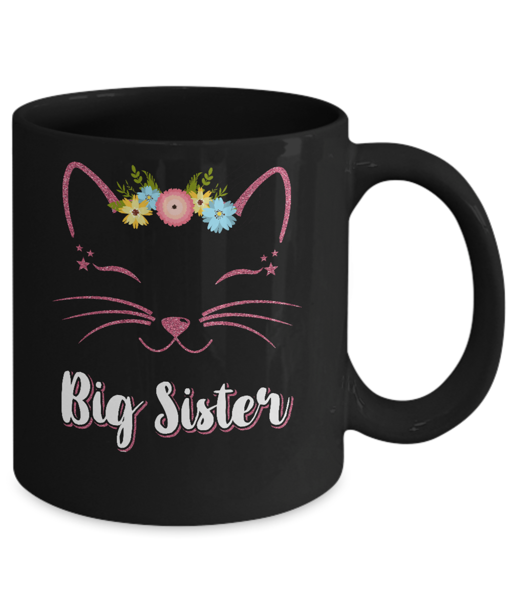Kitty Cat Big Sister I'm Going To Be A Big Sister Mug-Coffee Mug-11oz Mug-Black