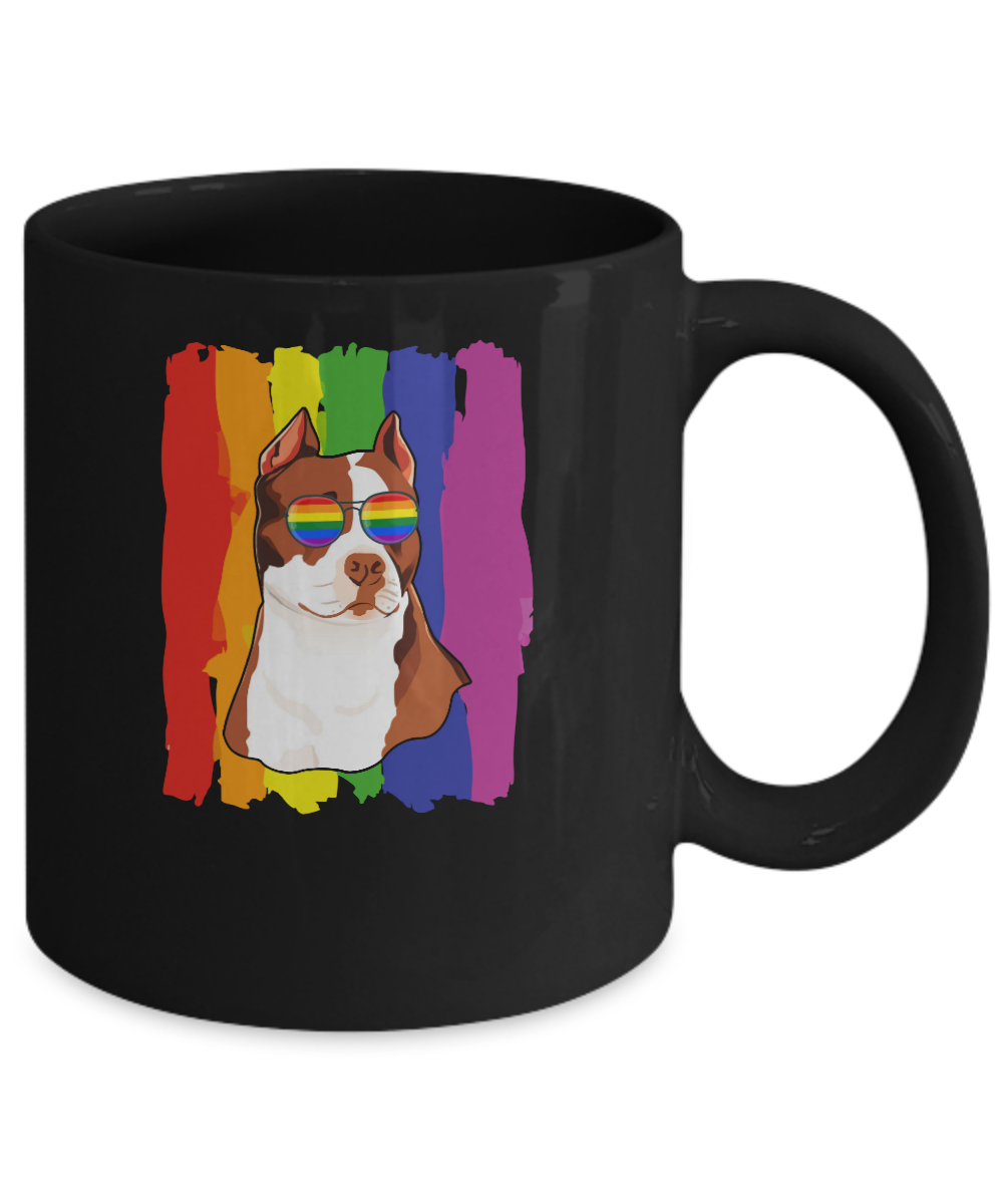 Funny Pit bull LGBT LGBT Pride Gifts Mug-Coffee Mug-11oz Mug-Black