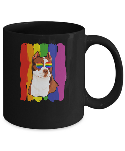 Funny Pit bull LGBT LGBT Pride Gifts Mug-Coffee Mug-11oz Mug-Black