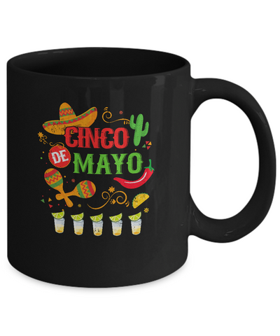 Mexico Fiesta Cinco De Mayo Costume Gifts Mug-Coffee Mug-11oz Mug-Black
