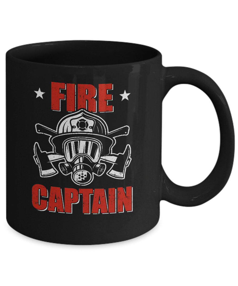 Fire Captain Fireman Dad Firefighter Gift Mug-Coffee Mug-11oz Mug-Black