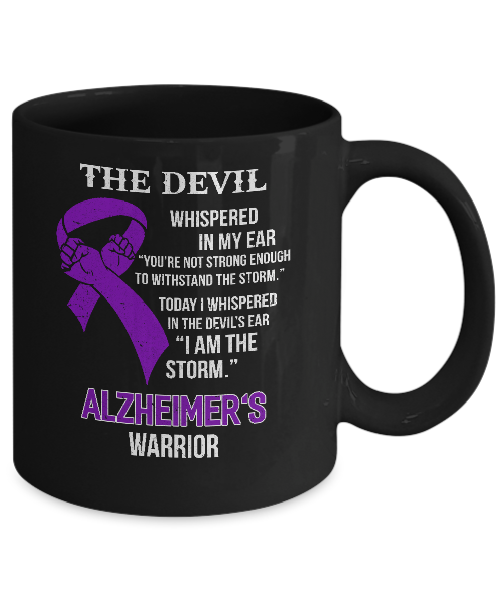 I Am The Storm Support Alzheimer's Awareness Warrior Gift Mug-Coffee Mug-11oz Mug-Black