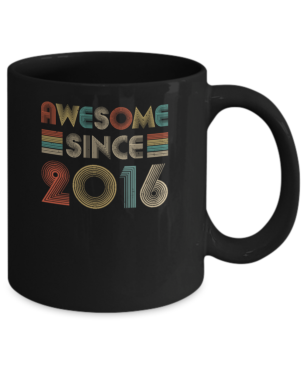 Awesome Since 2016 5th Birthday Gifts Youth Mug-Coffee Mug-11oz Mug-Black