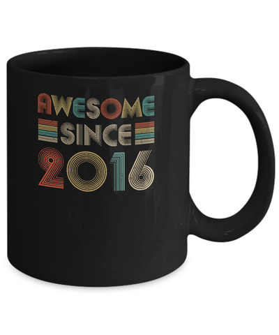 Awesome Since 2016 5th Birthday Gifts Youth Mug-Coffee Mug-11oz Mug-Black